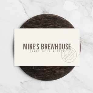 Vintage Rustic Bold Stamped Logo Ivory Business Card