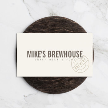 Vintage Rustic Bold Stamped Logo Ivory Business Card by 1201am at Zazzle