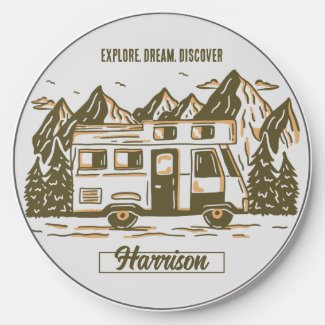 Vintage Rustic Camping Road Trip Family Adventure