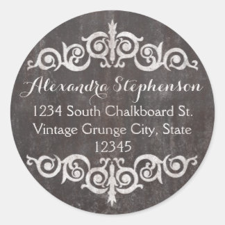 Vintage Rustic Chalkboard Return or Address Label