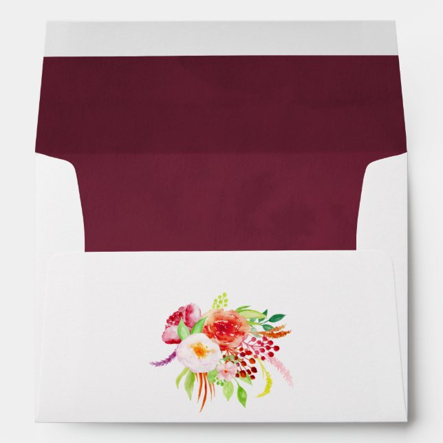 Vintage Rustic Charm Floral Envelope (Back (Bottom))