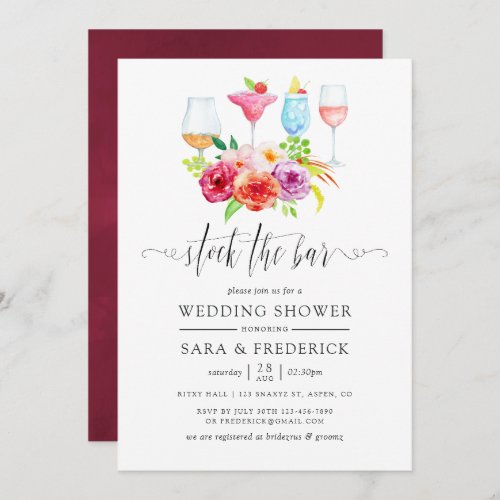 Vintage Rustic Charm Stock the Bar Invitation