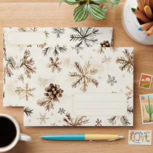 Vintage rustic Christmas pattern Envelope