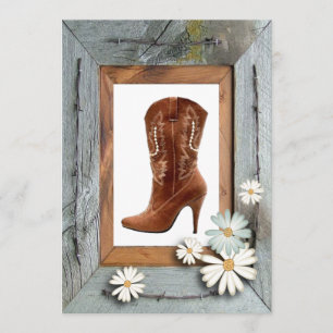 Vintage Rustic Country Bridal Shower Invitation