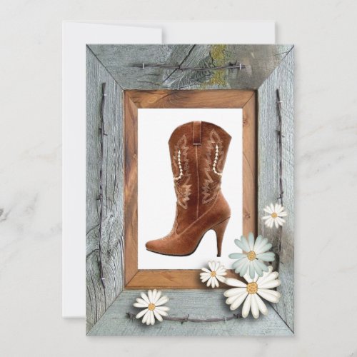 Vintage Rustic Country Bridal Shower Invitation
