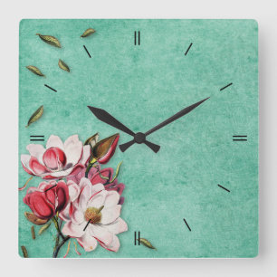 Vintage Rustic Country Home Decor Square Wall Clock
