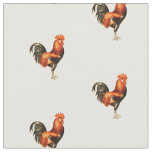 Vintage Rustic Country Rooster Pattern Fabric