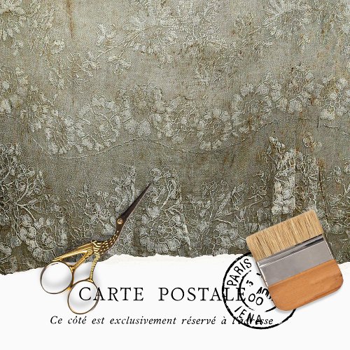 Vintage Rustic Cream Lace Texture Decoupage Tissue Paper