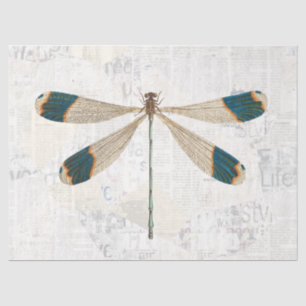 Vintage Rustic Dragonfly Decoupage Decoupaging Tissue Paper