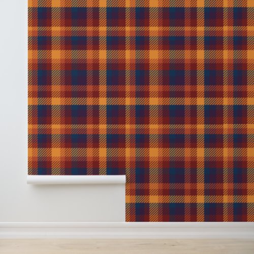 Vintage Rustic Fall Plaid Wallpaper