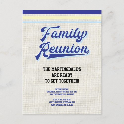 Vintage Rustic Family Reunion Postcard