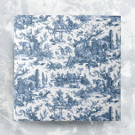 Vintage Rustic Farm French Toile-Blue & White Ceramic Tile<br><div class="desc">This lovely restored vintage French toile de jouy pattern dated ca 1780s features scenes of joyous rustic farm life including animals,  ancient ruins,  cottages and peasants engaged in work and play in blue on white background.</div>