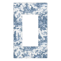 Vintage Rustic Farm French Toile-Blue &amp; White Light Switch Cover