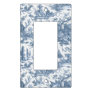 Vintage Rustic Farm French Toile-Blue & White Light Switch Cover