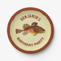 Retro 30th Birthday Fishing Gift Turning 30 Bass Napkins
