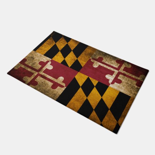 Vintage Rustic Flag of Maryland Doormat