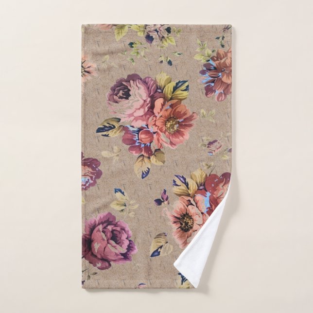 Vintage Rustic Floral Hand Towel (Hand Towel)