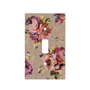 Vintage Rustic Floral Light Switch Cover