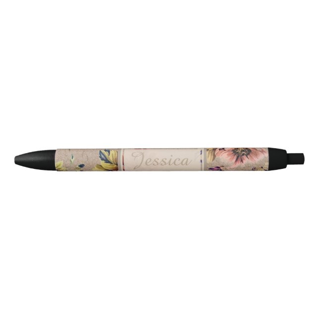 Vintage Rustic Floral Pen (Front)