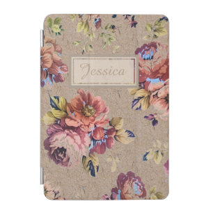 Vintage Rustic Floral Personalised iPad Mini Cover