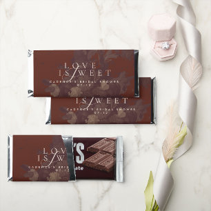 Vintage Rustic Floral Terracotta Bridal Shower Hershey Bar Favors