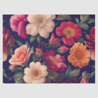 Vintage Rustic Floral Texture Decoupage Tissue Paper