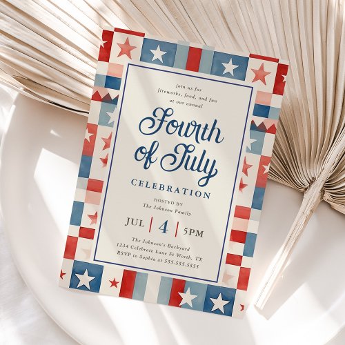 Vintage Rustic Fourth of July Celebration Invitati Invitation Vintage Rustic Fourth of July Celebration Invitati Invitation