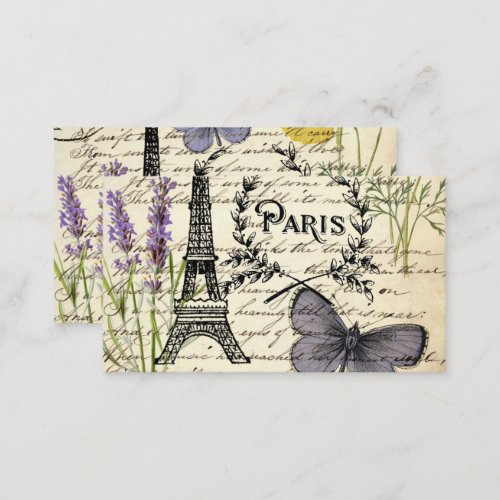 vintage rustic french eiffel tower Paris Party Note Card