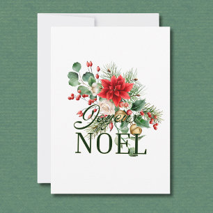 Vintage Rustic French Joyeux Noel Announcement