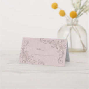 Vintage Rustic Glamour Elegant Rose Wedding Table Place Card