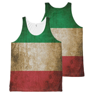 Vintage Rustic Italian Flag All Over Print Tank Top Vintage Rustic Italian Flag All Over Print Tank Top