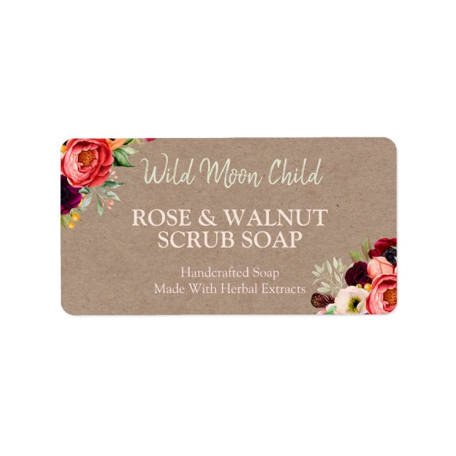 Vintage Rustic Kraft Soap Product Labels (Front)