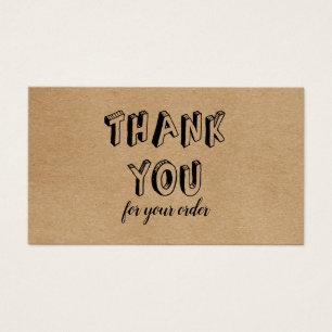 Vintage Rustic Kraft Thank You For Order