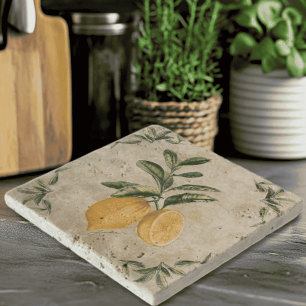 Vintage Rustic Lemons Trivet