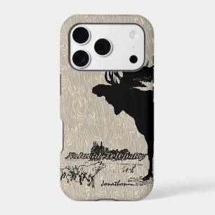 Vintage Rustic Moose and Wolf  iPhone 17 Pro Case