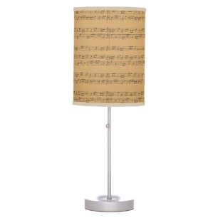 Vintage Rustic Music-Sheet Table Lamp