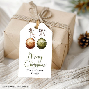 Vintage Rustic Neutral Earthy Minimal Christmas  Gift Tags