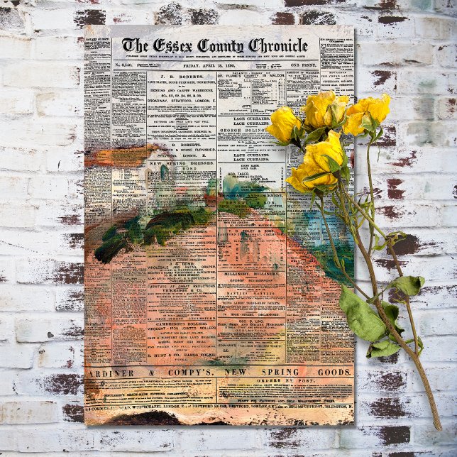 Vintage Rustic Newspaper Furniture Decoupage Tissue Paper (Creator Uploaded)