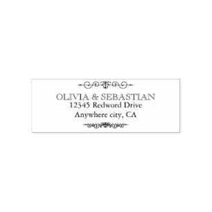 Vintage Rustic Old Parchment Victorian Wedding Self-inking Stamp