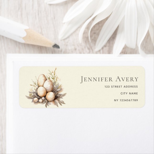 Vintage Rustic Personalized Easter Label (Insitu)
