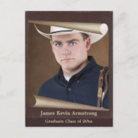 Vintage Rustic Photo Frame Save The Date Announcement Postcard
