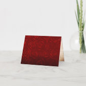 Vintage Rustic Red Roses Gold Crown Folded Thank You Card (Back)