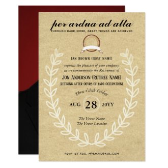 Vintage Rustic Retirement PHOTO Occupation Themed Invitation