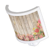 Vintage Rustic Romantic Roses Wood Night Light (Angled)