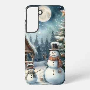 Vintage/Rustic/Snowman/Christmas Samsung Galaxy S22+ Case