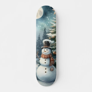 Vintage/Rustic/Snowman/Christmas Skateboard