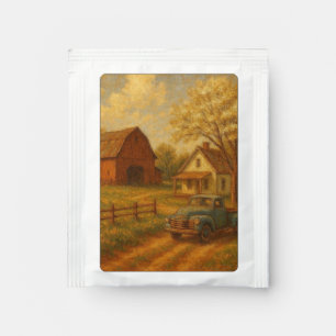 Vintage/rustic spring farm  tea bag drink mix