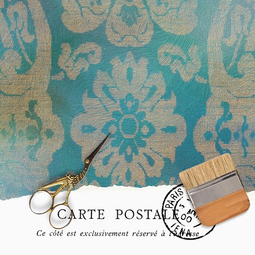 Vintage Rustic Texture Blue Decorative Decoupage  Tissue Paper