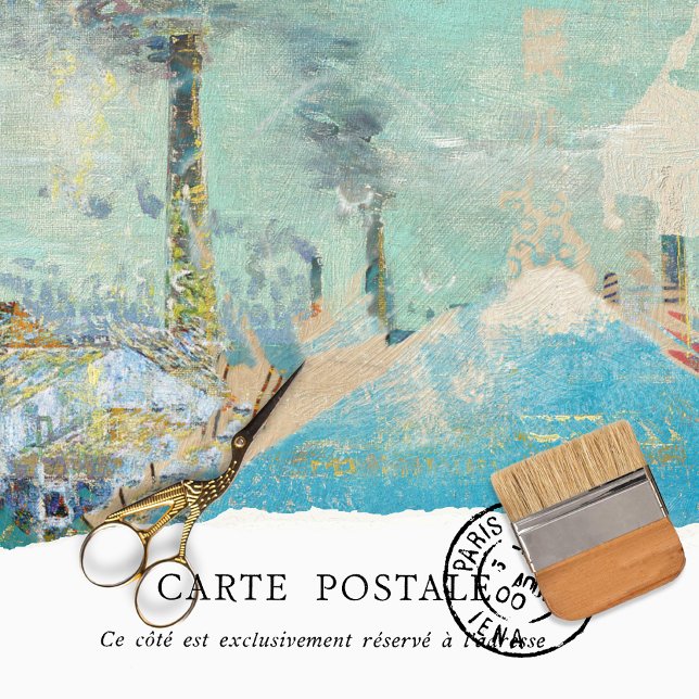 Vintage Rustic Texture Blue Mountain Decoupage  Tissue Paper (Creator Uploaded)
