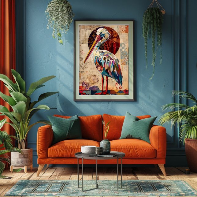 Vintage Rustic Texture Crane Collage Decoupage  Tissue Paper (Creator Uploaded)